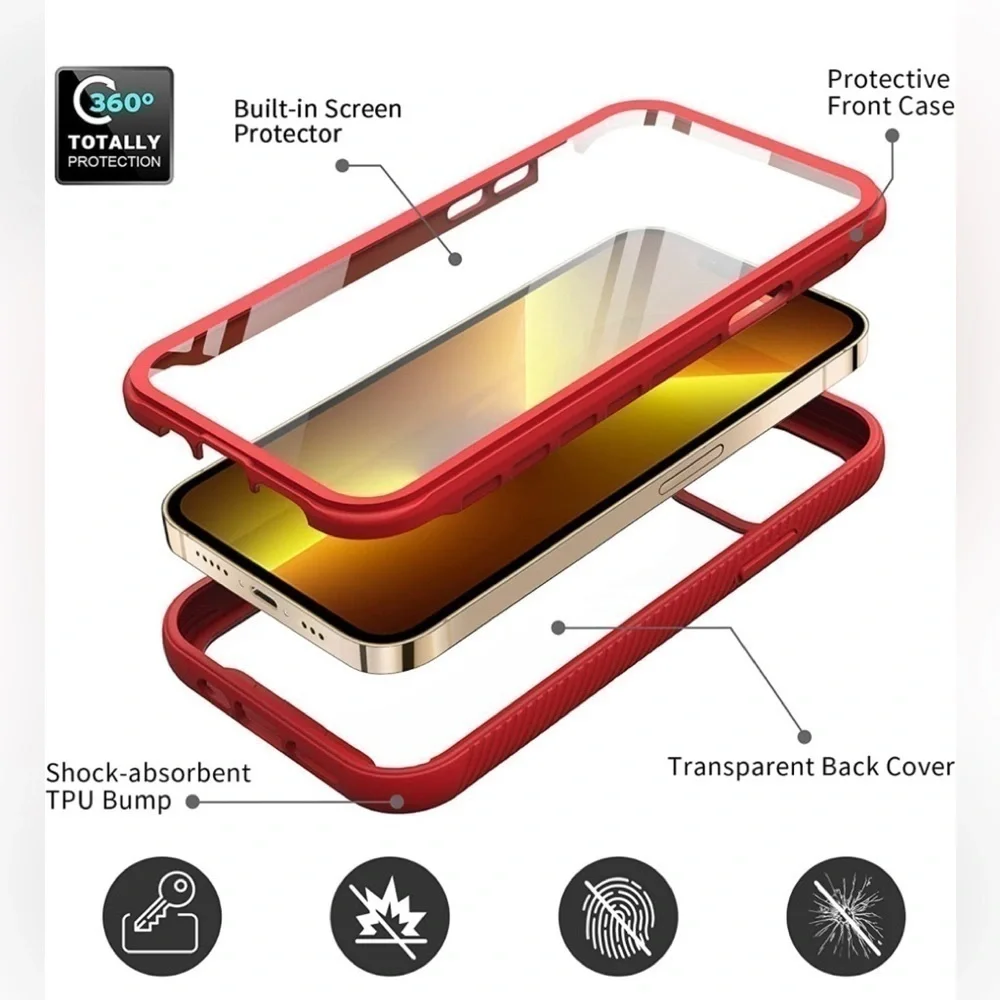IPHONE 13 Pro cellphone case with built in screen protector